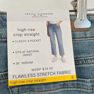 Social Standard by Sanctuary. High rise cropped straight leg jeans